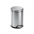Polti Pedálový odpadkový koš Simplehuman – 4,5 l, kulatý, matná ocel, FPP