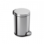 Polti Pedálový odpadkový koš Simplehuman – 4,5 l, kulatý, lesklá ocel, FPP