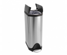 Polti Pedálový odpadkový koš Simplehuman – 30 l, plastové víko butterfly, kartáčovaná nerez ocel