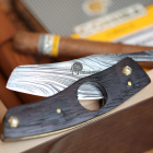 zavírací damaškový nůž s ořezávačem doutníků Dellinger Cigar Cutter II