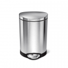 Polti Pedálový odpadkový koš Simplehuman – 6 l, půlkulatý, matná ocel, FPP