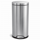 Polti Pedálový odpadkový koš Simplehuman – 30 l, kulatý, matná ocel, FPP