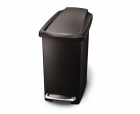 Polti Pedálový odpadkový koš Simplehuman – 10 l, úzký, černý plast