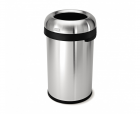 Polti Odpadkový koš Simplehuman do komerčních prostor – 80 l, kulatý, otevřený, matná nerez ocel