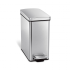 Polti Pedálový odpadkový koš Simplehuman – 10 l, hranatý, matná ocel, FPP