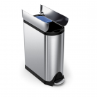 Polti Pedálový odpadkový koš na tříděný odpad, Simplehuman – 40l (20/20), butterfly, matná ocel
