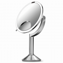 Polti Kosmetické zrcátko Simplehuman Sensor TRIO, LED osvětlení, 1x/5x/10, dobíjecí, matná nerez